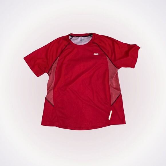Champion Red Technical Crewneck T-Shirt | Sz L - Picture 1 of 5